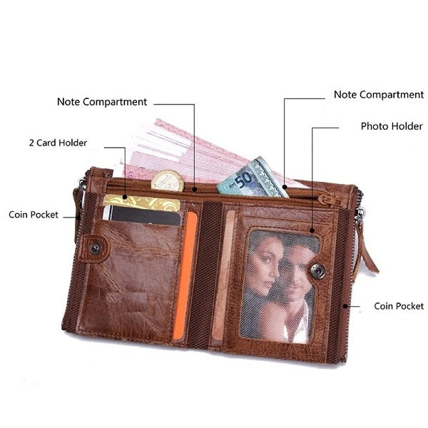 Genuine Leather RFID Protection Wallet