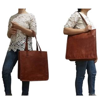 Genuine Leather Tote Bag Travel Handbag