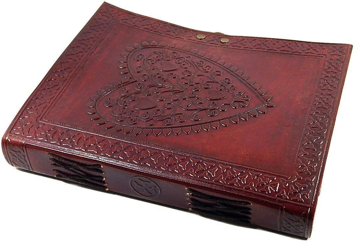 Handmade Leather Journal Celtic Heart Design