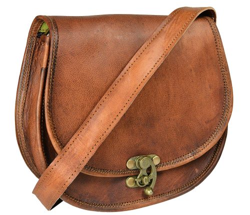 Handmade Genuine Goat Leather Women's Crossbody Sling