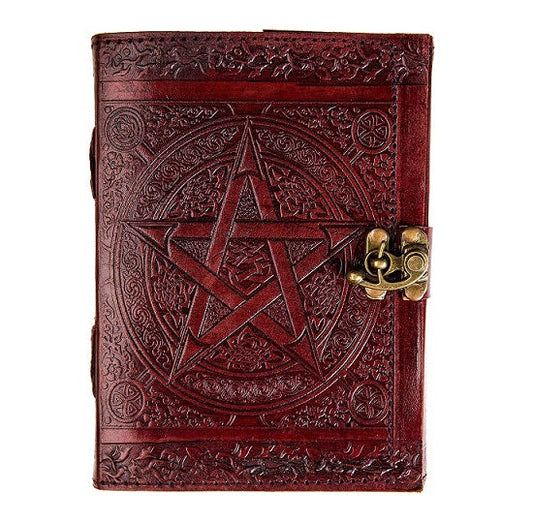 Handmade Leather Journal Embossed with Star 