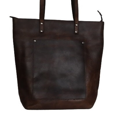 LEATHER SHOULDER TOTE BAG