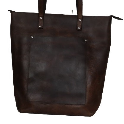 LEATHER SHOULDER TOTE BAG