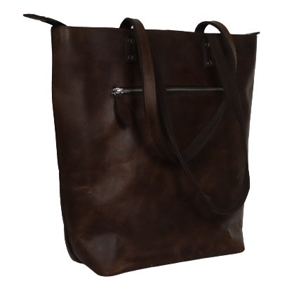 LEATHER SHOULDER TOTE BAG