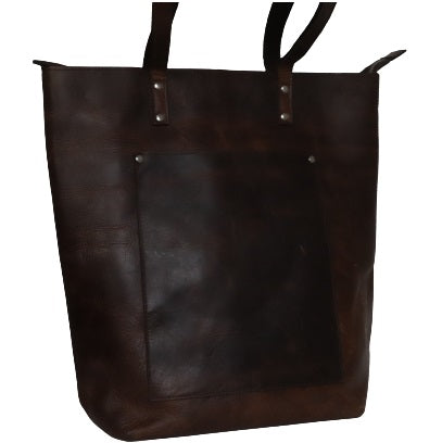 LEATHER SHOULDER TOTE BAG