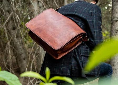 VINTAGE FULL FLAP LEATHER MESSENGER BAG