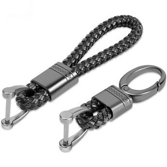  Leather Keychain with Zinc Alloy Buckle Keyring