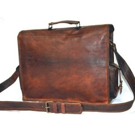 Leather Messenger Briefcase Satchel Bag