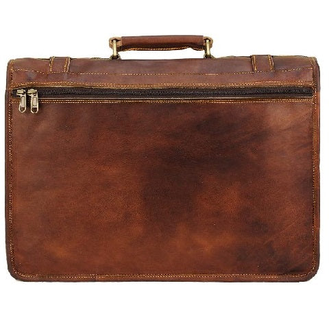 Leather Messenger Briefcase Shoulder Bag Men's