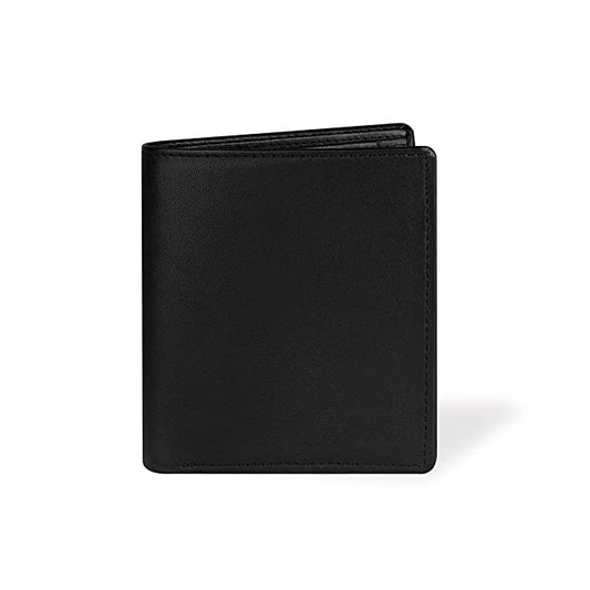 Leather Rfid Protected Black Wallet Men's