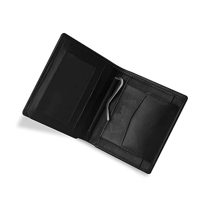 Leather Rfid Protected Black Wallet Men's