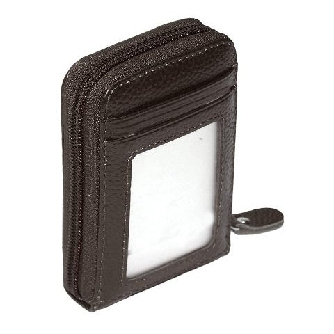 Leather Zipper Card Holder Money Wallet