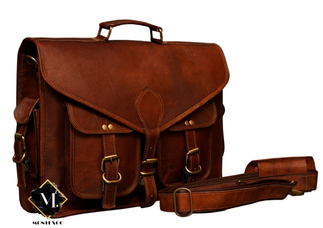 Handmade Vintage Leather Messenger Bag for Laptop Briefcase Satche