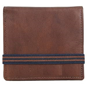 Men's Brown Leather Bifold Wallet 