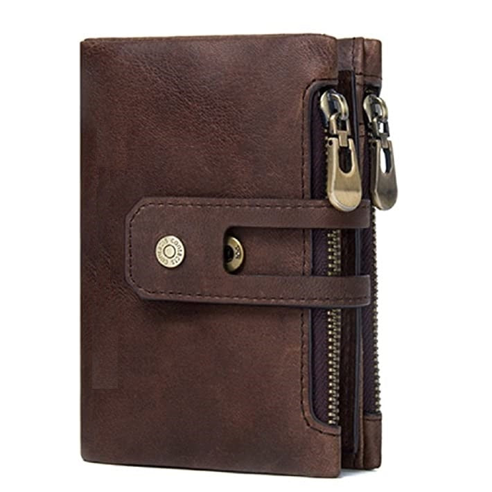 Men's Genuine Leather RFID Blocking Wallet 