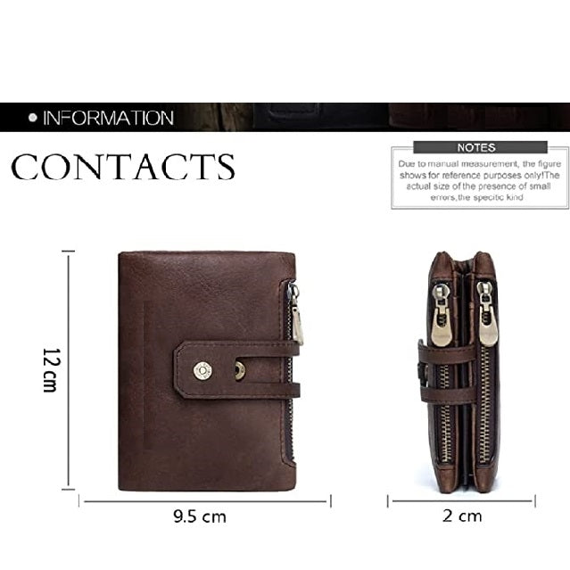 Men's Genuine Leather RFID Blocking Wallet 