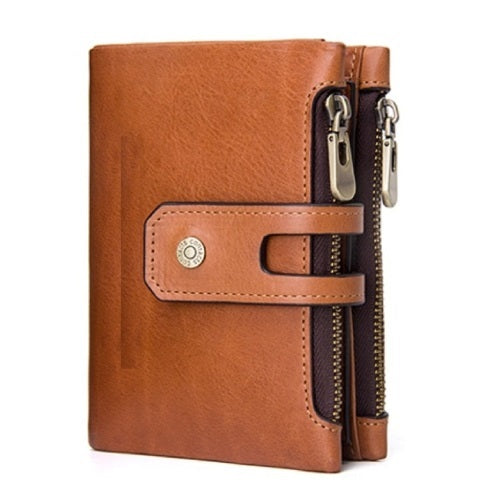 Men's Genuine Leather RFID Blocking Wallet 