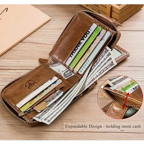 Men's Genuine Leather RFID Wallet