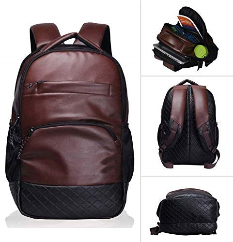 PU leather backpack for men women 18 inch