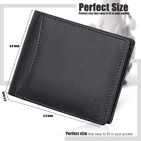 RFID Blocking Leather Wallet for Men