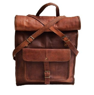 The Best leather Roll Top Backpack Bag 