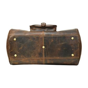 Top Grain Leather Duffel Weekend Travel Bag