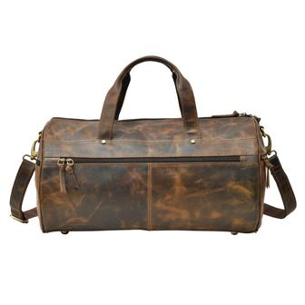 Top Grain Leather Duffel Weekend Travel Bag