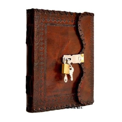 VINTAGE LEATHER JOURNAL WITH LOCK