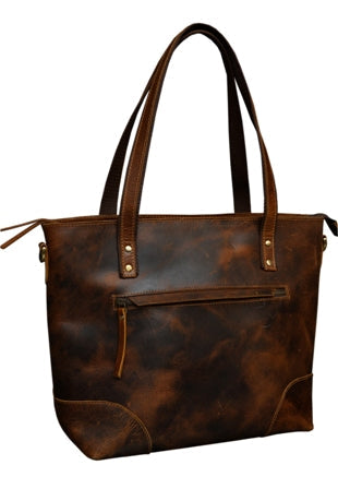 LEATHER TOTE HANDBAG FOR WOMEN PURSE